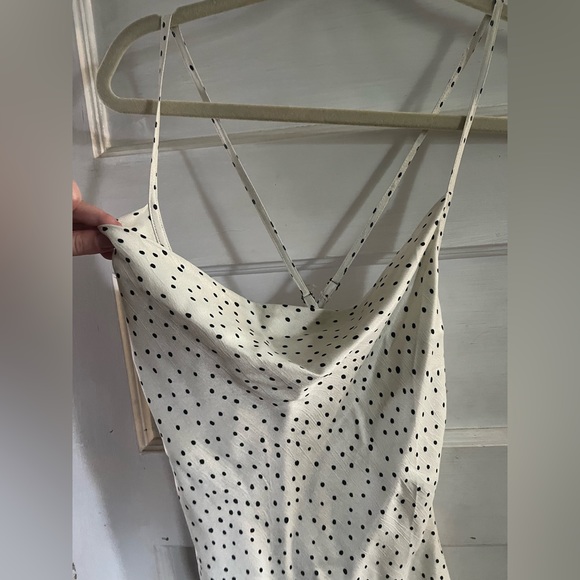 NWT Anthropologie White Tank with Black Polka Dots - Picture 5 of 7